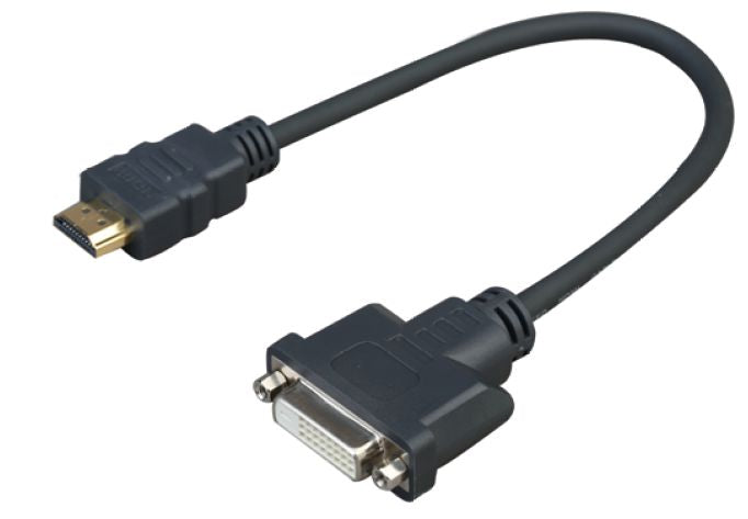 Vivolink HDMI to DVI-D Adapter Cable 0.2m – Gold-Plated, 1080p, Black