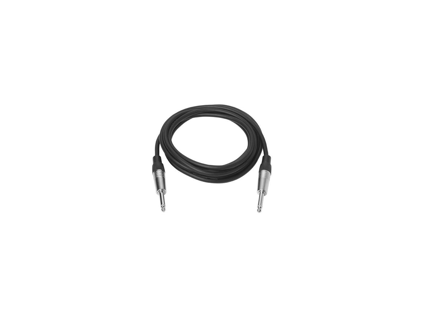 Vivolink PROAUDJACK10 Audio Cable – 10m 6.35mm Jack Male to Male Black, Heavy-Duty PVC Jacket