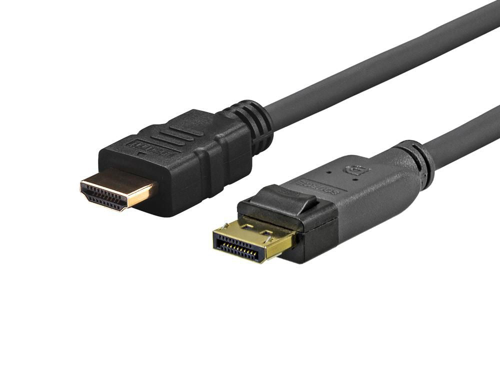 Vivolink DisplayPort to HDMI 4K Cable – 7.5m, Gold-Plated, UHD, Black