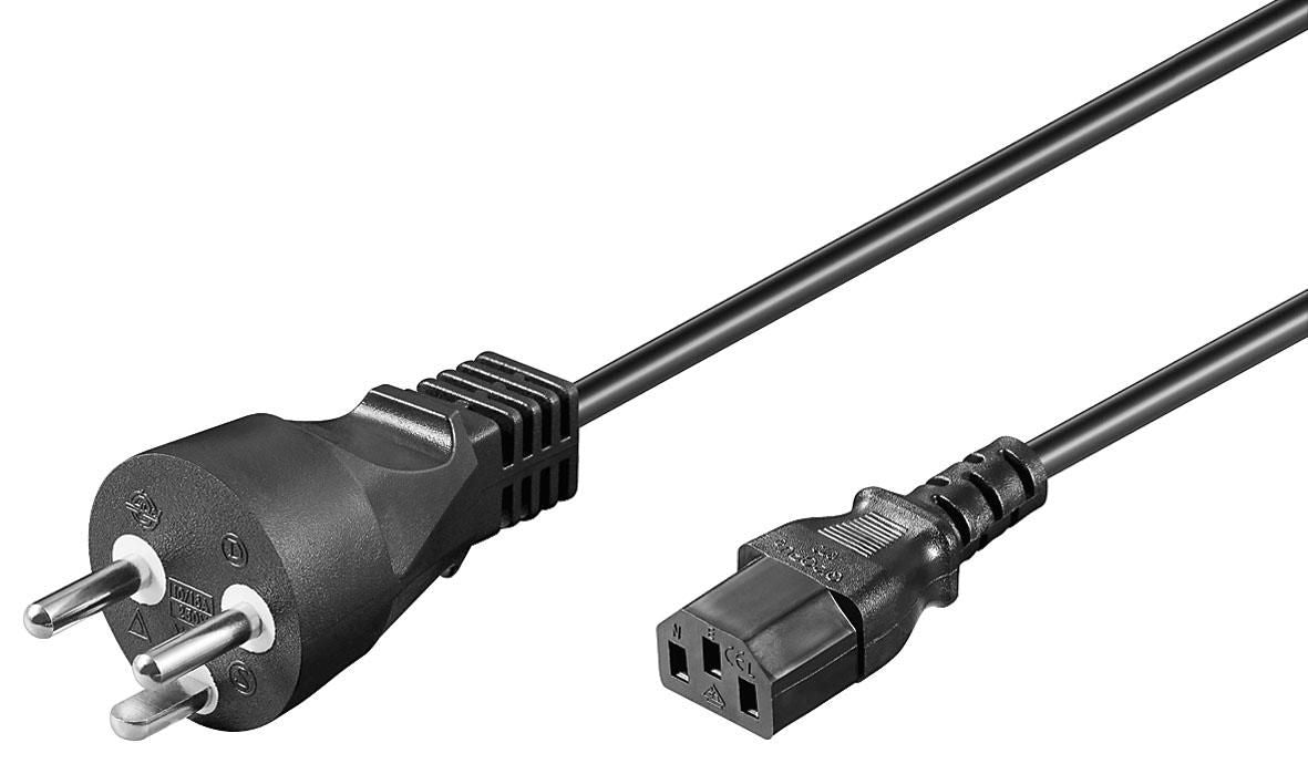 MicroConnect PE12041R Power Cable Black 1m 10A 250V C13 Coupler