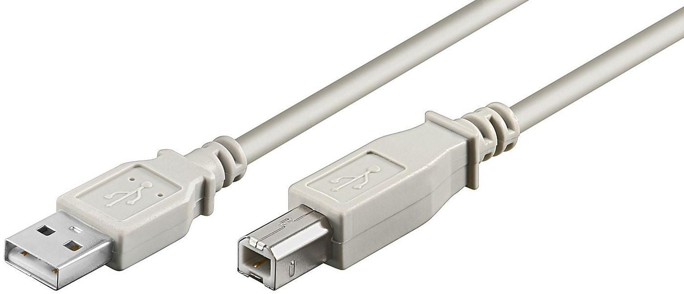 MicroConnect USBAB2 USB 2.0 Cable 1.8m USB A to USB B White