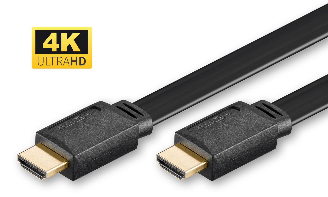 MicroConnect HDMI 1.4 Flat Cable 1.5m – High Speed 4K Gold-Plated