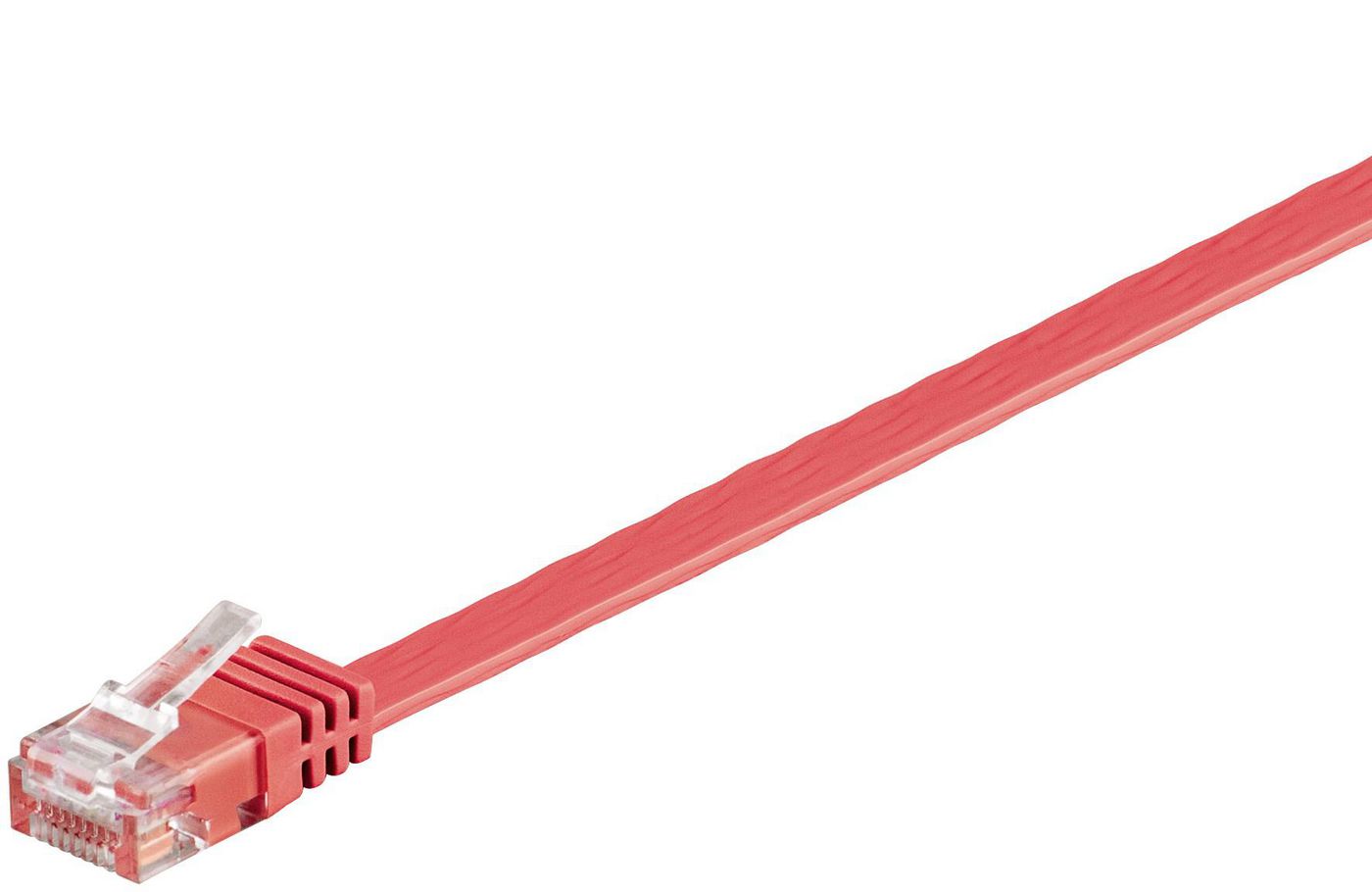 Microconnect Cat6 U/UTP Flat Network Cable 1m Red – High-Speed RJ-45 Ethernet Lead