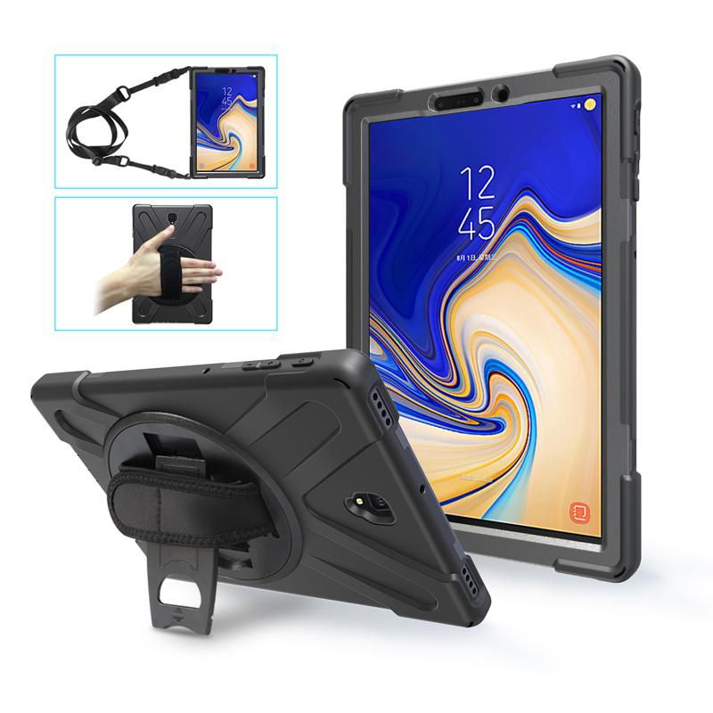 eSTUFF ES681846-BULK Tablet Case 10.5" – Black Shockproof Cover with Rotating Stand
