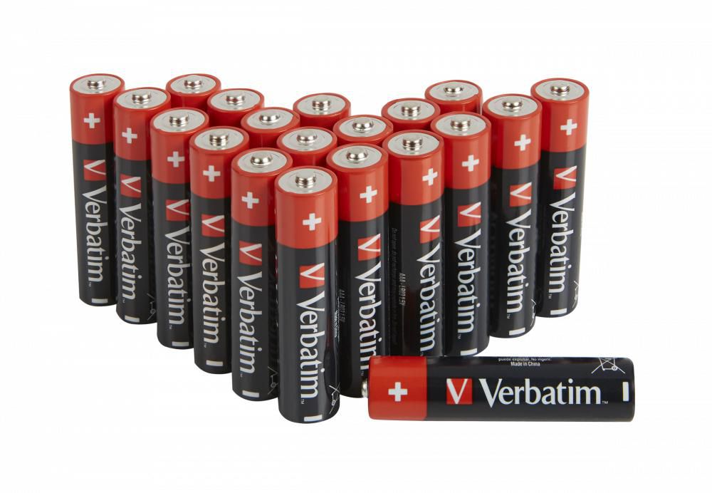 Verbatim 49876 Household Batteries AAA 1.5V Alkaline 20-Pack