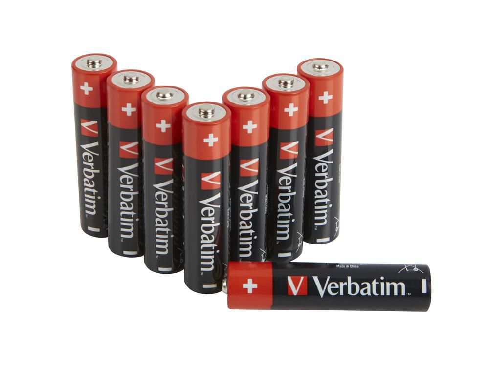 Verbatim 49502 AAA Household Battery – 1.5V Alkaline 8-Pack