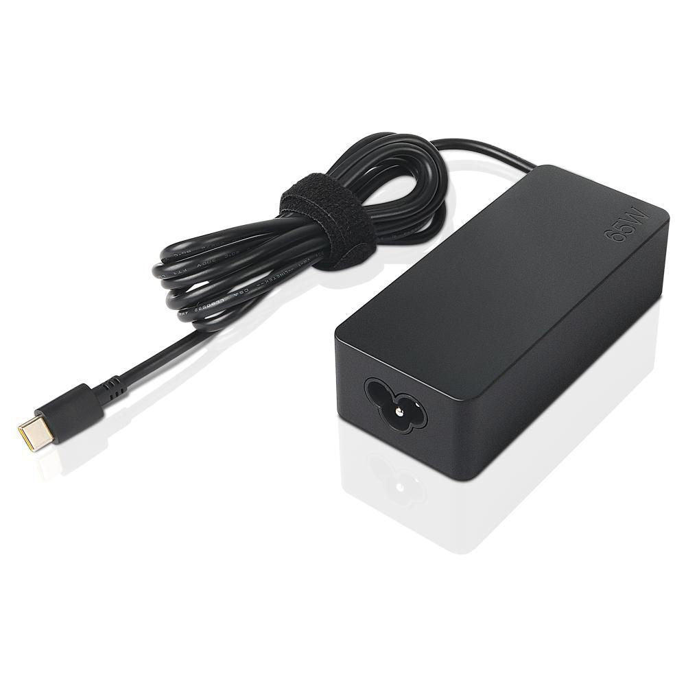 Lenovo GX20P92529 65W USB-C Power Adapter – Indoor AC Charger, Black, CE Certified