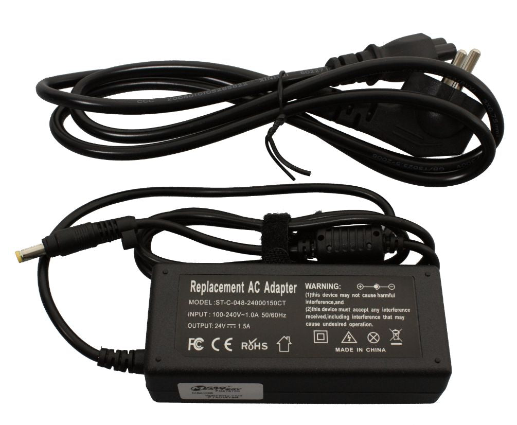 CoreParts MBA1306 36W 24V 1.5A Power Adapter – AC-DC, EU Plug, CE Certified