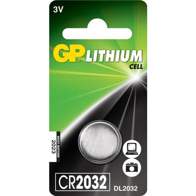 GP 2184 CR2032 Lithium Button Cell Battery 3V 1-Pack