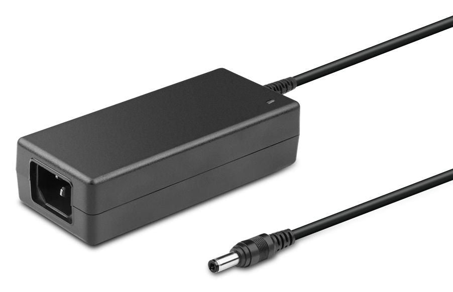 CoreParts MBXPOS-AC0004 60W 12V 5A Power Adapter with EU Power Cord – 5.5x2.1mm Plug, Black