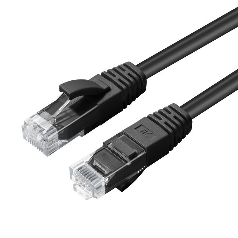 Microconnect Cat6 U/UTP Network Cable 2m – Black, LSZH, RJ-45, High-Speed