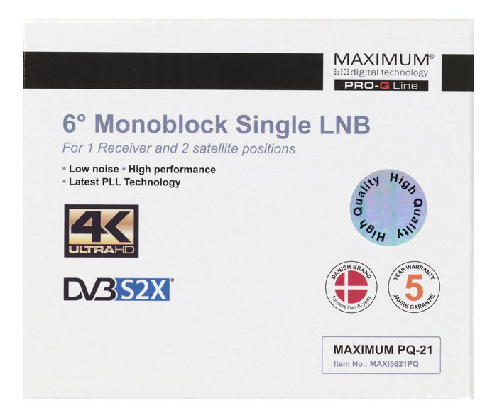 Maximum MAXI5621PQ Monoblock Single LNB – Low Noise 0.1dB, 66dB Gain