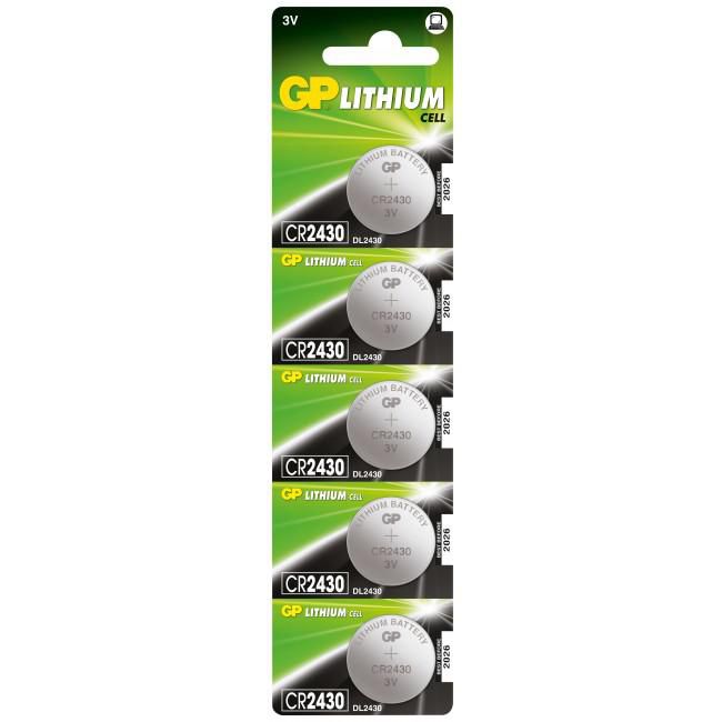 GP 2194 Household Batteries – Lithium CR2430 3V 5-Pack Button Cell