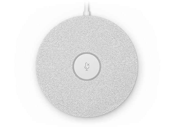 Logitech 952-000038 Table Microphone – White Omnidirectional Mic Pod