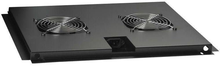 Lanview LVR252352 Fan Tray – 2 Fans, 295 m³/h, Steel, Black, Rack Cooling Accessory