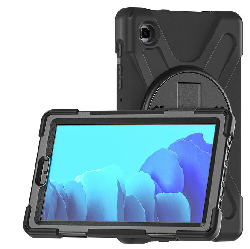eSTUFF ES681852-BULK Tablet Case – Shockproof 8.7" Black Cover with 360° Stand
