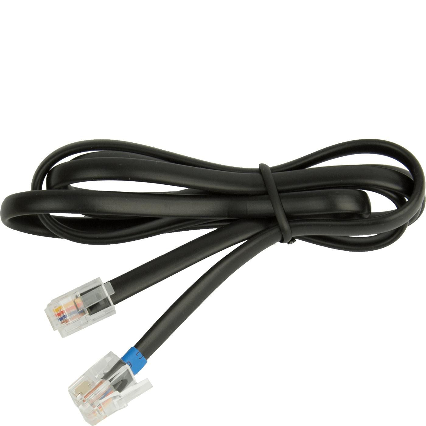 Jabra 14201-12 Telephone Cable Flat Cord RJ9 to RJ9 Black
