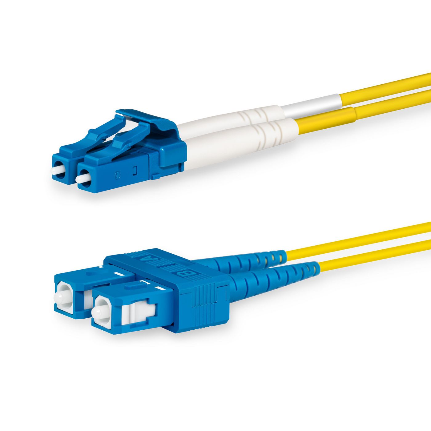 Lanview LVO231491 1m OS2 Singlemode Fibre Optic Cable – LC to SC, LSZH, Yellow
