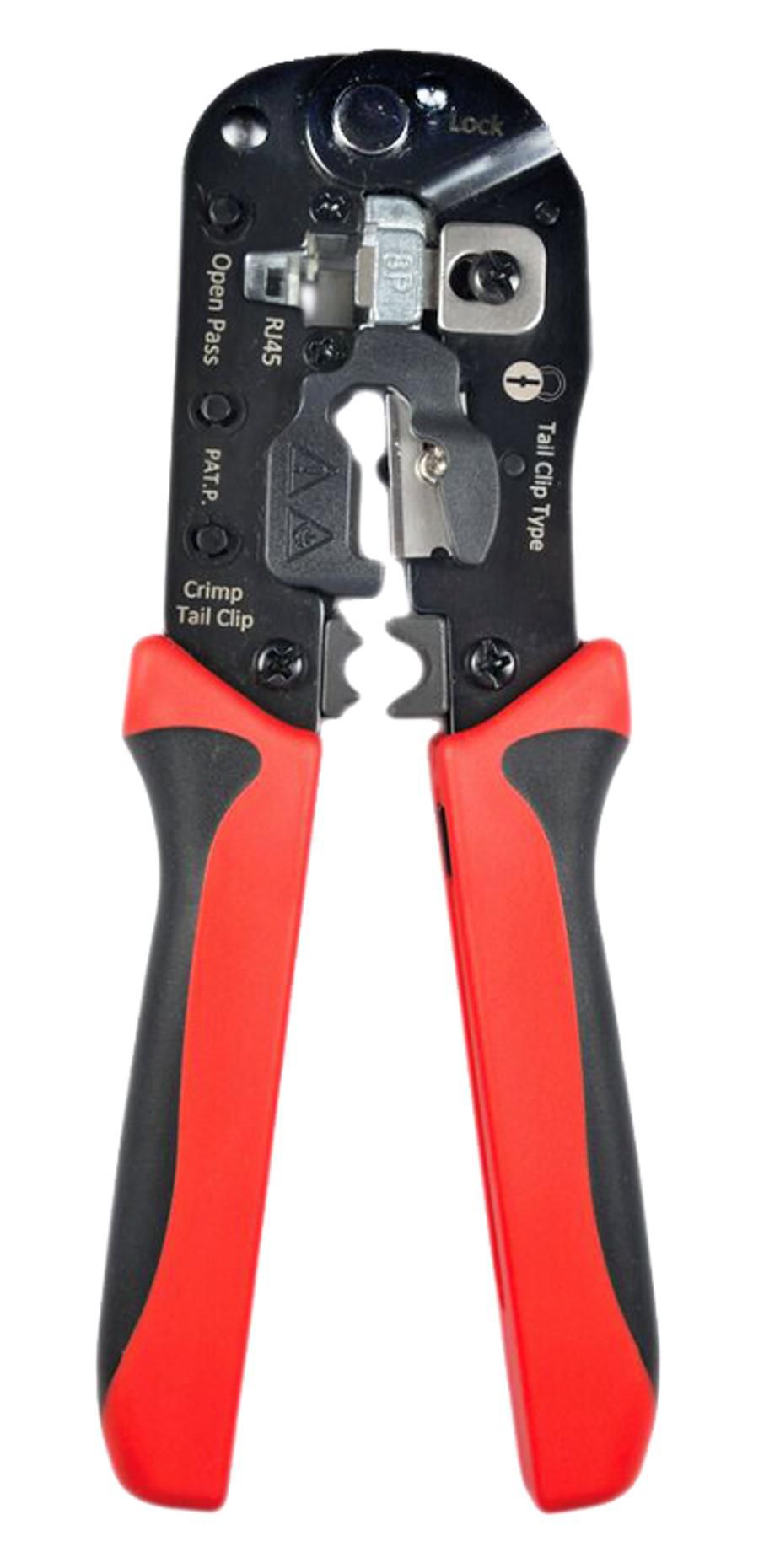 Lanview LVN125457 Cable Crimper – RJ-45 Cable Die Set, Red, Steel