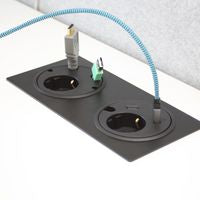 Forming Function 935-PD11 PDU – Type F 1 AC Outlet 4 Cable Feedthrough Black