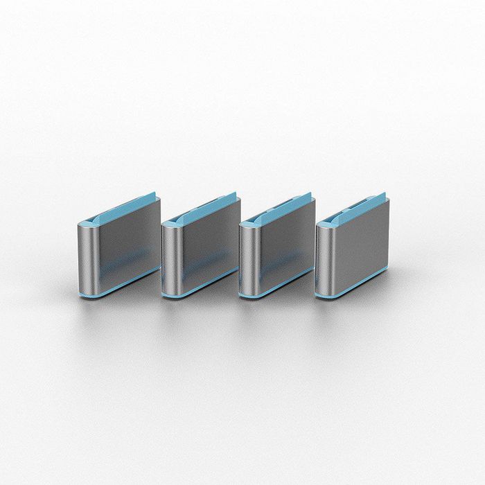 Lindy 40466 USB Type C Port Blockers – Blue – 10 Pack | Secure ABS Port Protection