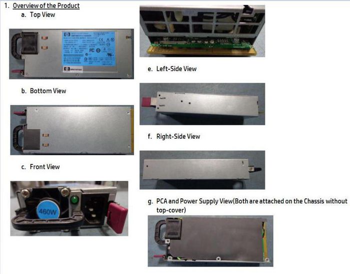Hewlett Packard Enterprise 511777-001 Power Supply Unit – 460W High-Efficiency Hot-Plug