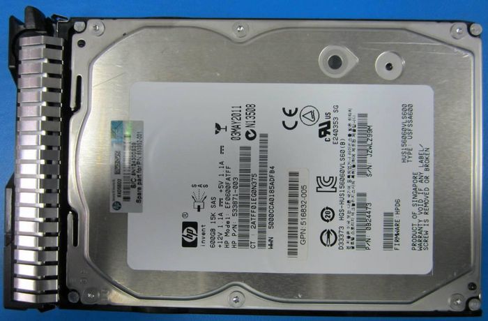 Hewlett Packard Enterprise 653952-001-RFB 600GB SAS HDD 3.5" 15,000RPM Enterprise