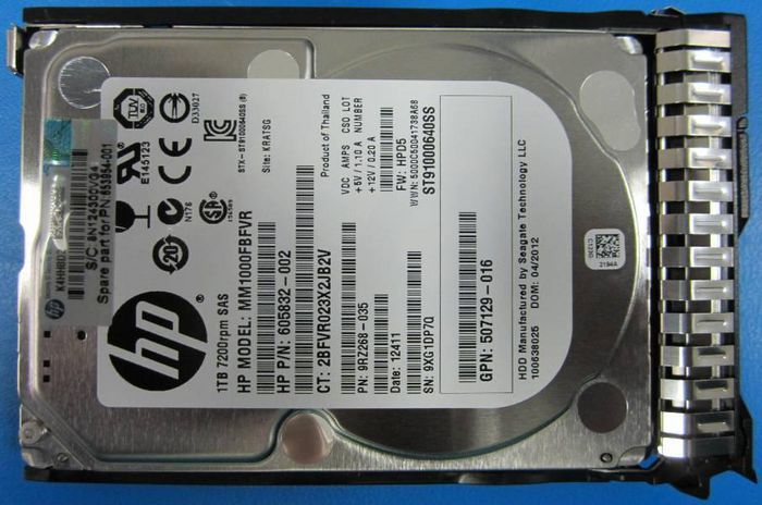 Hewlett Packard Enterprise 653954-001 1TB SAS 2.5" SFF 7200RPM Hard Drive