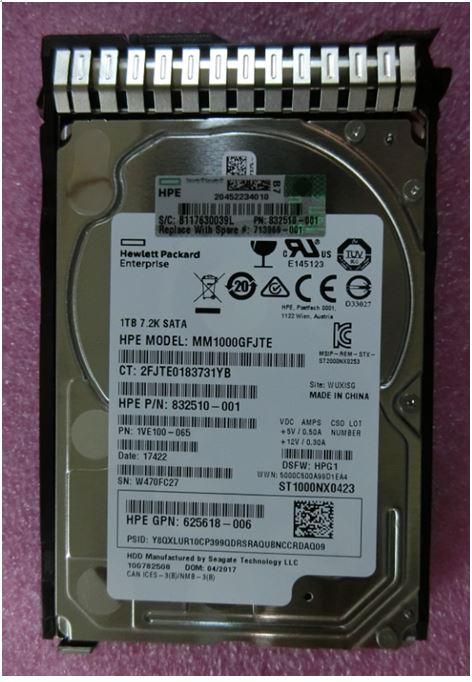 Hewlett Packard Enterprise 713969-001-RFB 1TB 2.5" SATA 7200RPM HDD