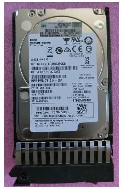 Hewlett Packard Enterprise 787647-001 900GB 2.5in SAS 10K 12Gb/s Dual Port Hard Drive