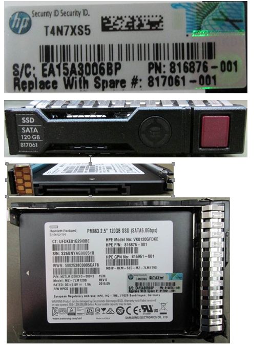 Hewlett Packard Enterprise 817061-001 Internal SSD 120GB 2.5" SATA III SFF