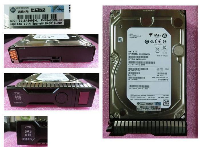 Hewlett Packard Enterprise 846610-001 6TB 3.5" SAS 7200RPM Hard Drive