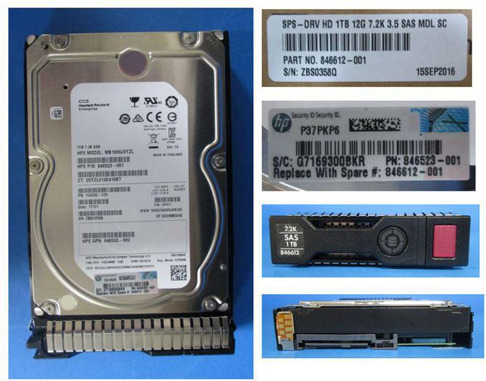 Hewlett Packard Enterprise 846612-001 1TB 3.5" 12G SAS 7200RPM HDD
