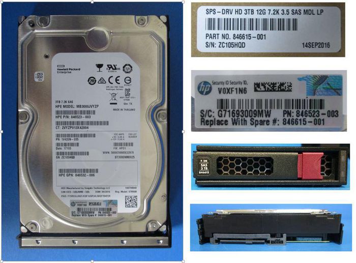 Hewlett Packard Enterprise 846615-001 4TB 3.5" SAS HDD 7200RPM 12Gb/s