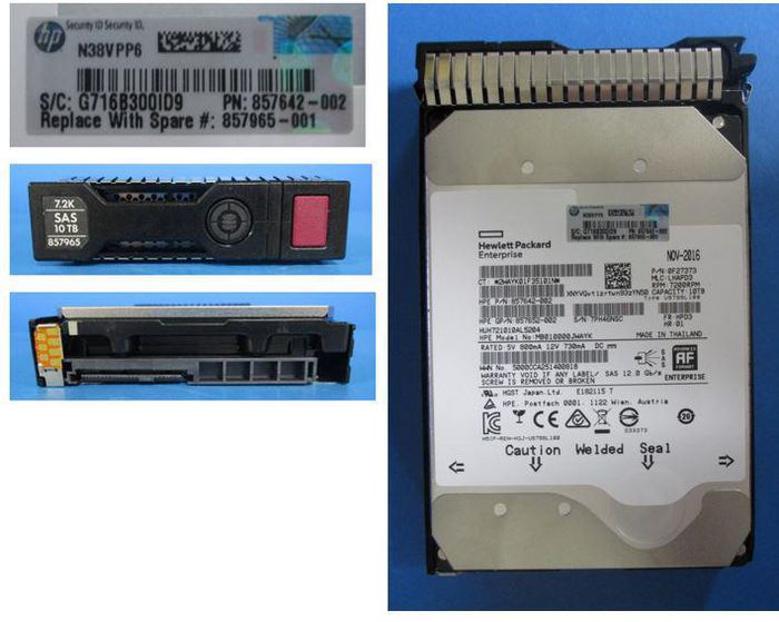 Hewlett Packard Enterprise 857965-001 10TB 3.5" SAS 12G 7200RPM HDD