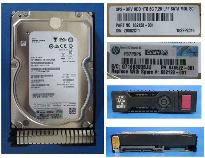 Hewlett Packard Enterprise 862128-001 Internal Hard Drive – 1TB 3.5" SATA III 7.2K rpm