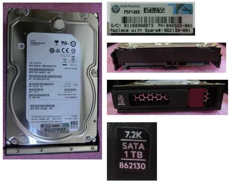 Hewlett Packard Enterprise 861686-S21 Internal Hard Drive – 1TB SATA 6G 7200RPM 3.5"