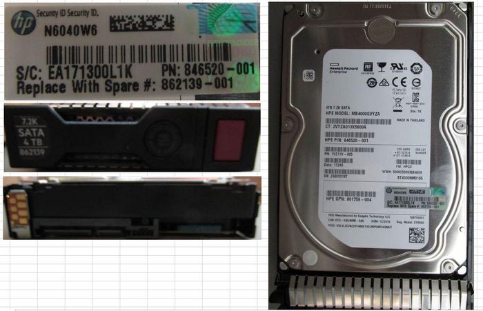 Hewlett Packard Enterprise 862139-001 4TB 3.5" SATA HDD 7200RPM 12Gb/s