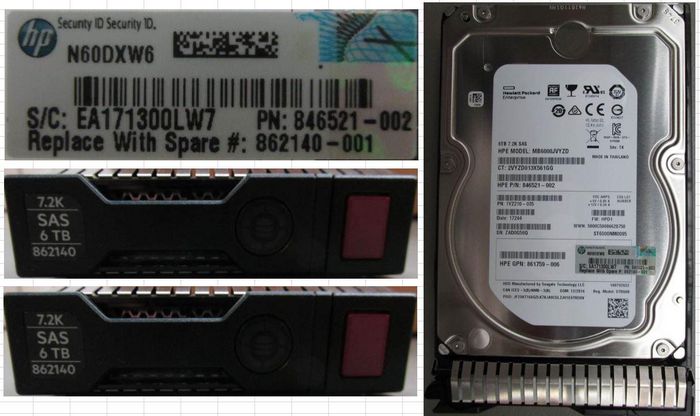 Hewlett Packard Enterprise 862140-001 6TB 3.5" SAS HDD 7200RPM 12G LFF