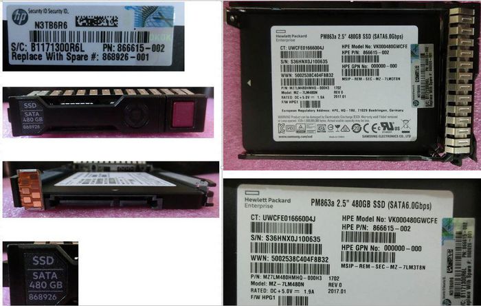Hewlett Packard Enterprise 868926-001 Internal SSD – 480GB 2.5" SATA III SFF