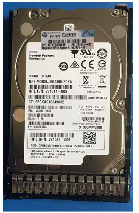 Hewlett Packard Enterprise 872735-001 300GB 2.5" 12G SAS 10K RPM SFF HDD