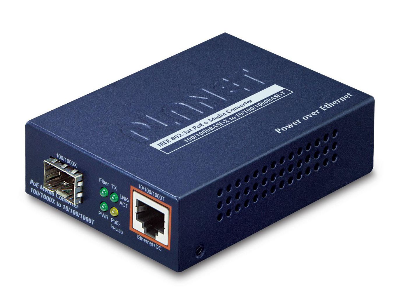 Planet GTP-805A Network Media Converter PoE+ 1000Base-X to 1000Base-T