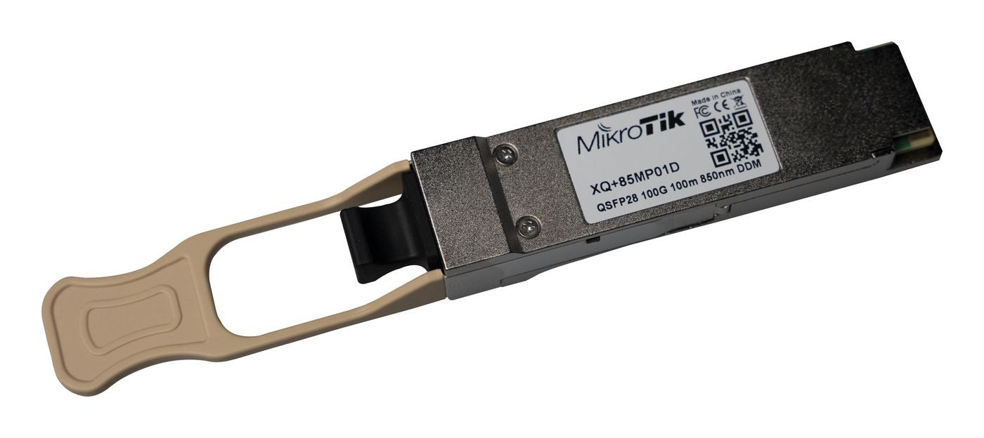 MikroTik XQ+85MP01D QSFP28 100G SFP Transceiver Module – 850nm, 100m, MTP/MPO