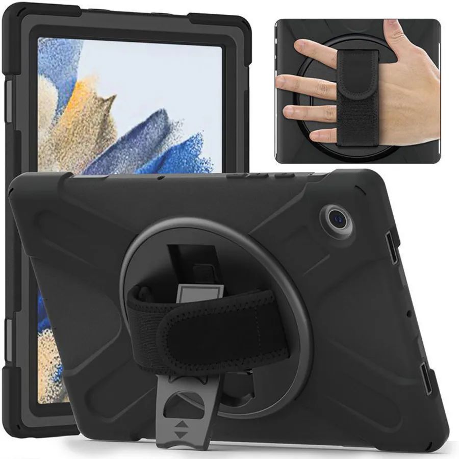 eSTUFF ES683609-BULK Tablet Case 10.5" Shockproof Cover with Stand – Black