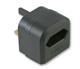CoreParts EU2UK-BCA Battery Charger Adapter – EU to UK Plug Black