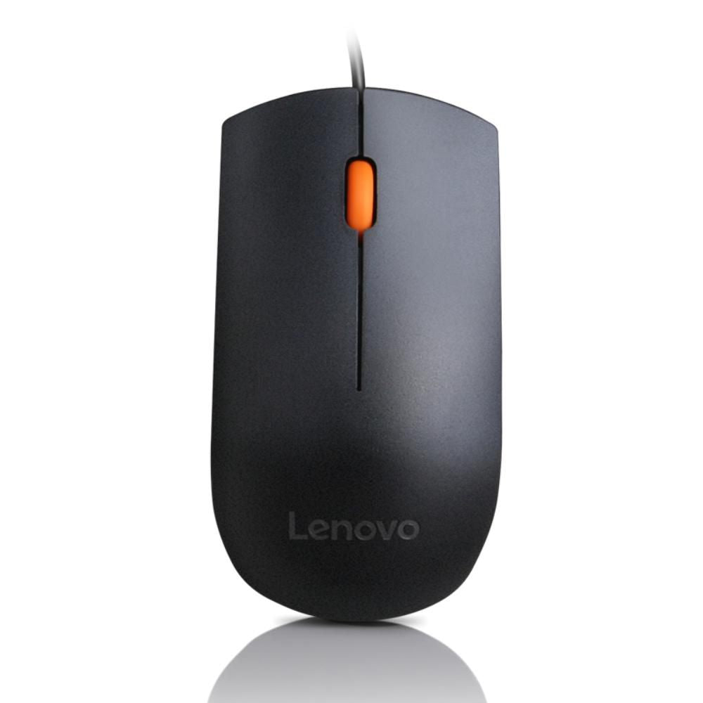 Lenovo GX30M39704 Ambidextrous USB Optical Mouse – 1600 DPI, Black