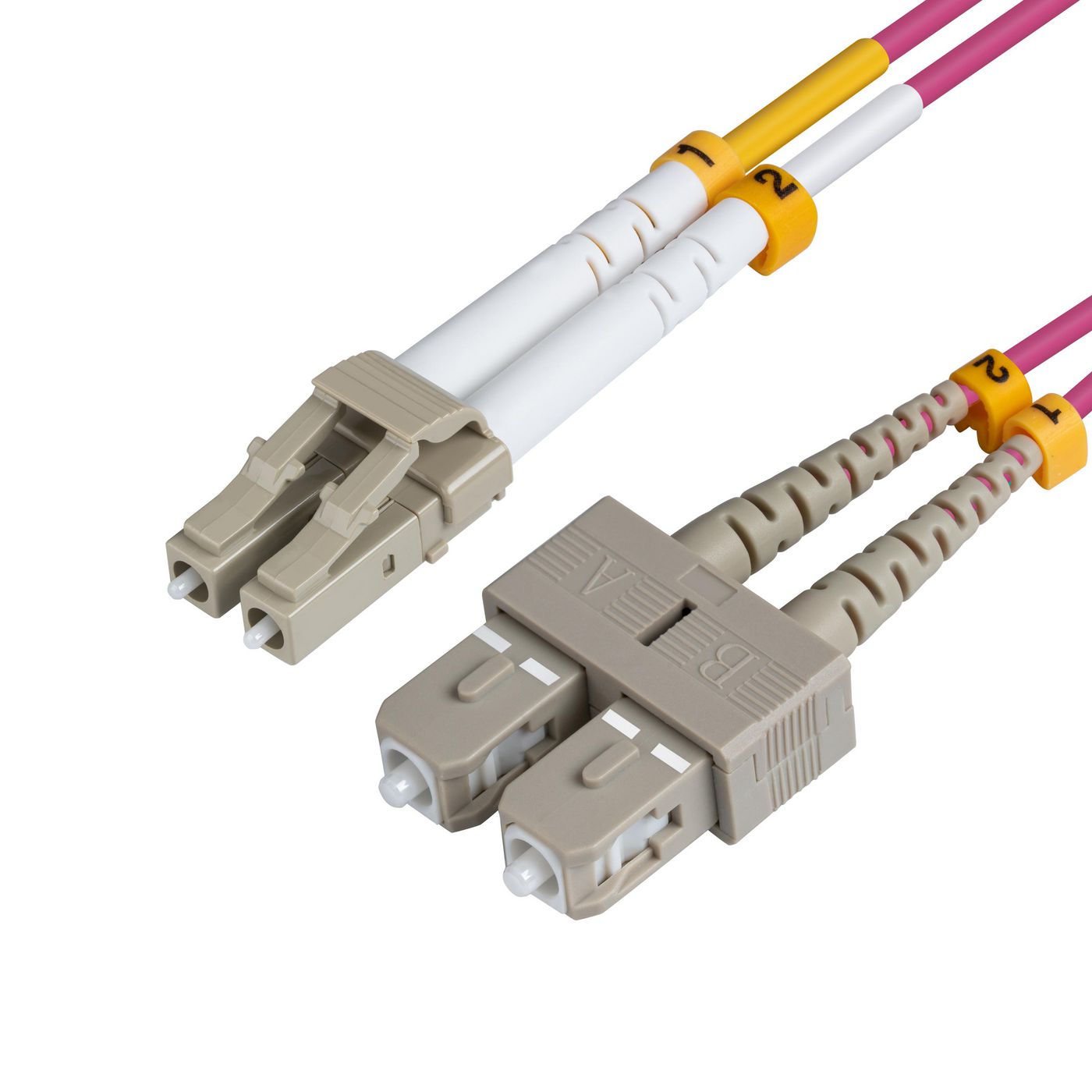 Microconnect FIB422005P 5m OM4 LC to SC Fibre Optic Cable – Duplex, LSZH, Violet