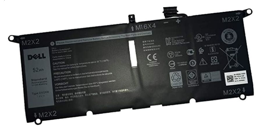 Dell DXGH8 Battery – 52Wh 4-Cell Lithium-Ion Replacement