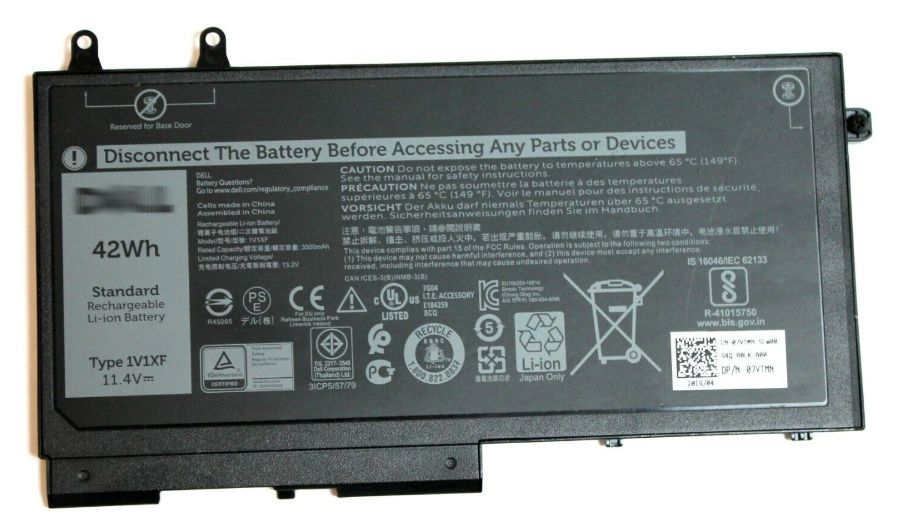 Dell 7VTMN Battery – 42Wh 3-Cell Lithium-Ion 11.4V