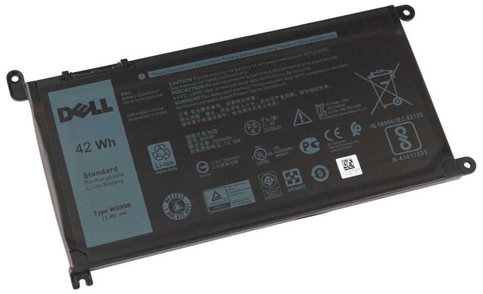 Dell 0WDX0R Battery – 42Wh 3-Cell Li-ion Prismatic